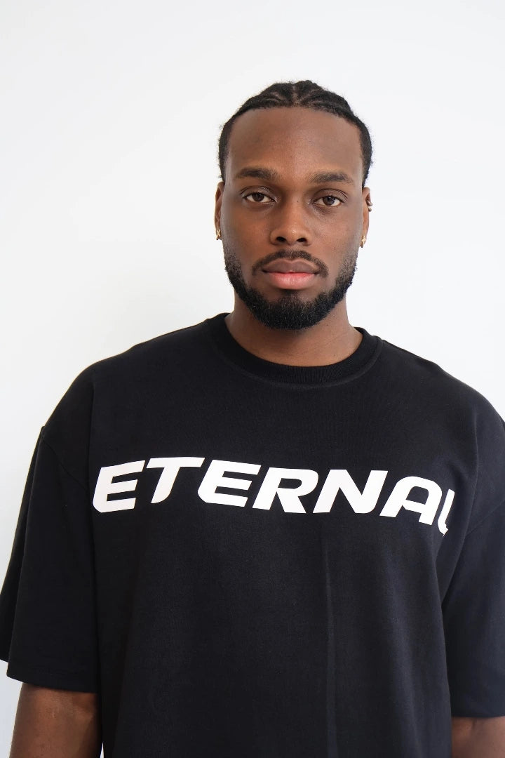 Camiseta Negra Oversize The Face
