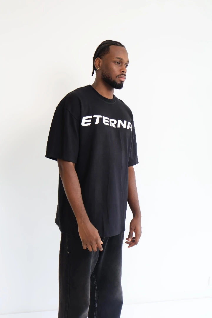 Camiseta Negra Oversize The Face