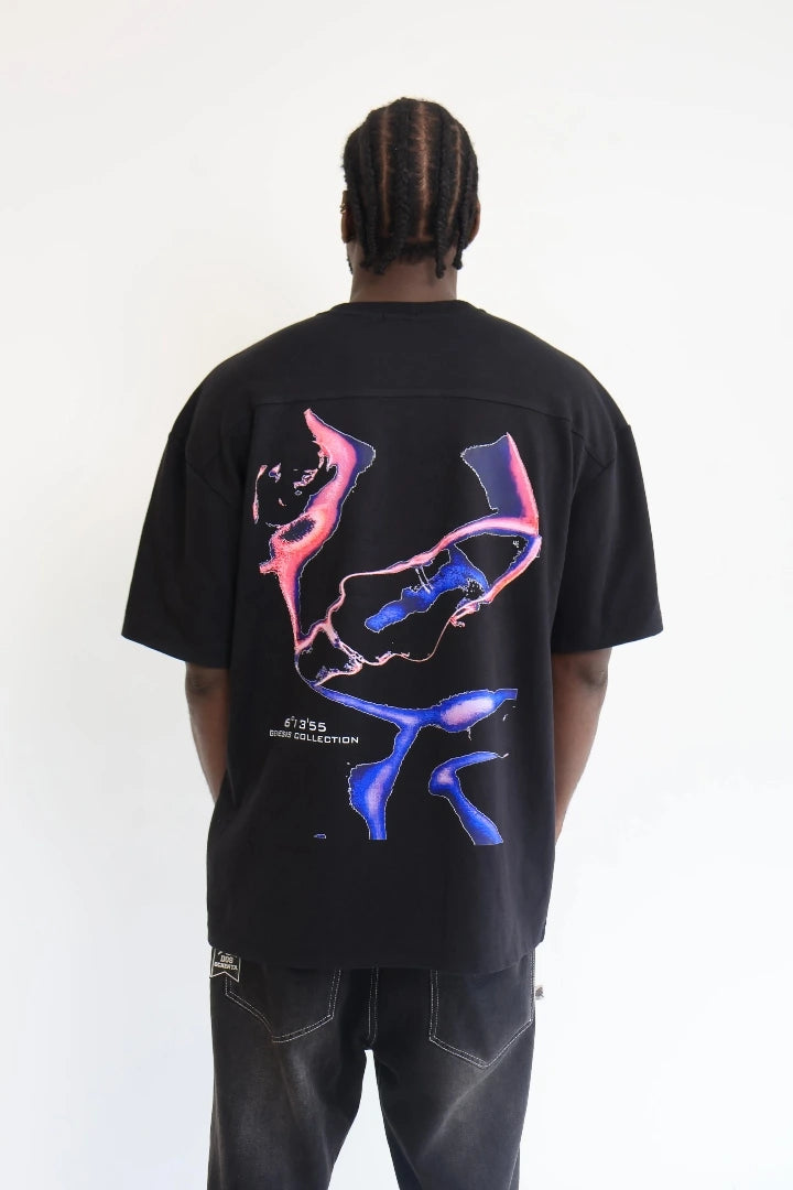 Camiseta Negra Oversize The Face