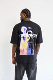 Camiseta Negra Regular Fit Strangers