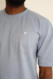 Camiseta Texturas Azul Menta Regular Fit Pocket